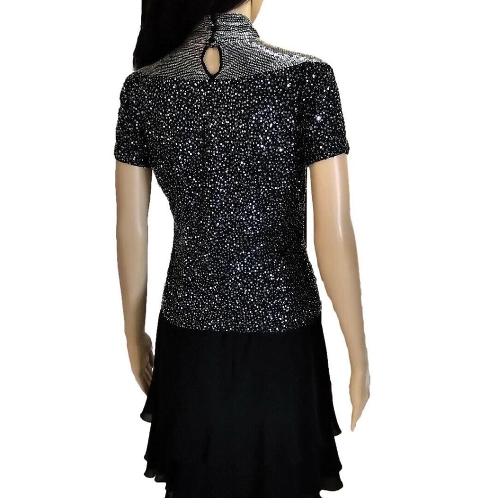 Escada Sequin Runway Couture Silver Sequins Beade… - image 8